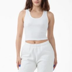 Los Angeles Apparel Women's 21308 - 2x1 Crop Tank