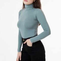 Los Angeles Apparel 8306GD - Cotton Spandex Garment Dye Turtleneck