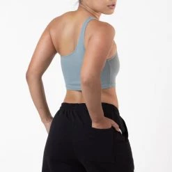 Los Angeles Apparel Women's 8389GD - Garment Dye One Shoulder Crop Top