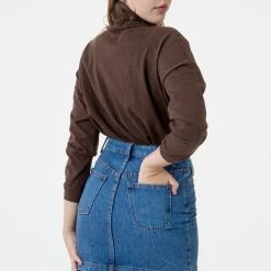 Los Angeles Apparel Women's RDNW33 - Denim Mini Skirt