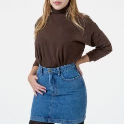 Los Angeles Apparel Women's RDNW33 - Denim Mini Skirt