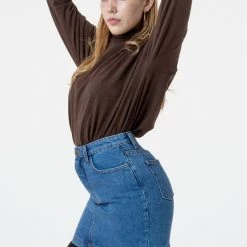 Los Angeles Apparel Women's RDNW33 - Denim Mini Skirt