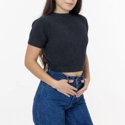 Los Angeles Apparel Women's FM06GD - Fisherman Cropped Tee 43 Los Angeles Apparel Women's FM06GD - Fisherman Cropped Tee