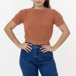 Los Angeles Apparel Women's FM06GD - Fisherman Cropped Tee 44 Los Angeles Apparel Women's FM06GD - Fisherman Cropped Tee