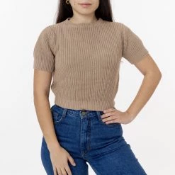 Los Angeles Apparel Women's FM06GD - Fisherman Cropped Tee 45 Los Angeles Apparel Women's FM06GD - Fisherman Cropped Tee