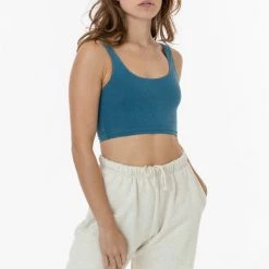 Los Angeles Apparel 8383GD - Garment Dye Cotton Spandex Crop Tank
