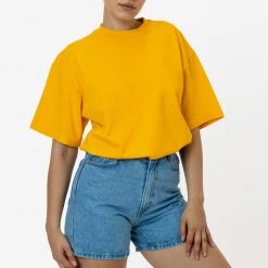 Los Angeles Apparel 1801GD Unisex - 6.5oz Garment Dye Crew Neck T-Shirt Women's