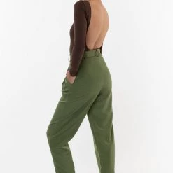 Los Angeles Apparel Women's RSAPP350 - Poly Pleated Straight Leg Pant