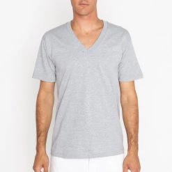 Los Angeles Apparel Women's 24056 Mix - Fine Jersey V-Neck T-Shirt