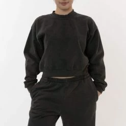 Los Angeles Apparel Women's HF02GD Unisex - Garment Dye 14oz. Heavy Fleece Mid-Length Short