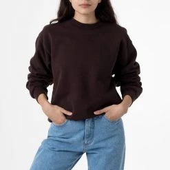 Los Angeles Apparel Women's HF07GD Unisex - 14oz. Garment Dye Heavy Fleece Pullover Crewneck Sweatshirt