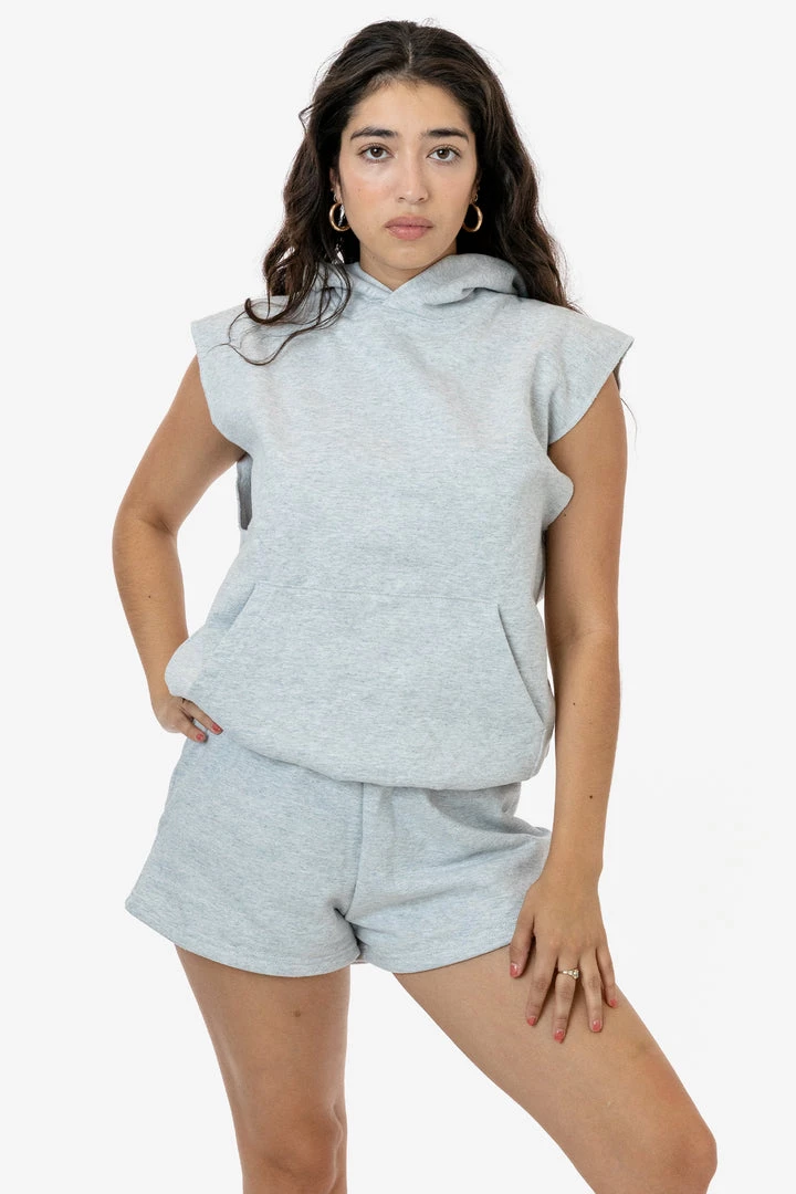 Los Angeles Apparel HF-08 Unisex - 14 Oz. Heavy Fleece Sleeveless Hooded Pullover Women's 8 Los Angeles Apparel HF-08 Unisex - 14 Oz. Heavy Fleece Sleeveless Hooded Pullover Women's