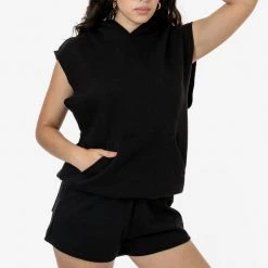 Los Angeles Apparel HF-08 Unisex - 14 Oz. Heavy Fleece Sleeveless Hooded Pullover Women's 16 Los Angeles Apparel HF-08 Unisex - 14 Oz. Heavy Fleece Sleeveless Hooded Pullover Women's