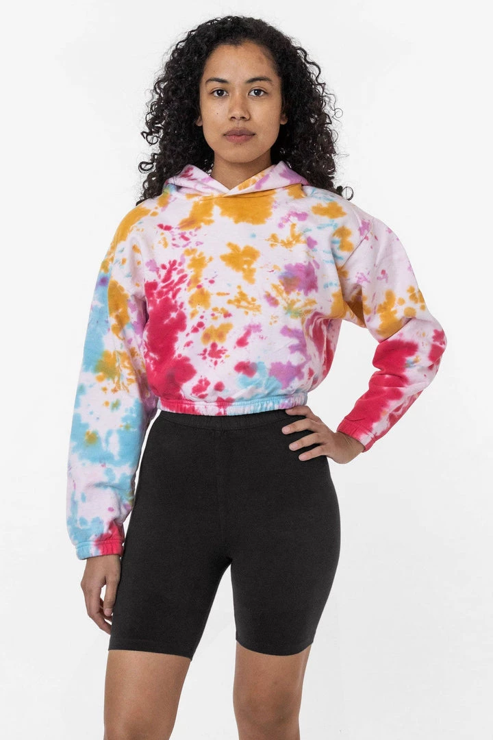 Los Angeles Apparel CF399TD - Tie Dye Cropped Pullover Hoodie 4 Los Angeles Apparel CF399TD - Tie Dye Cropped Pullover Hoodie