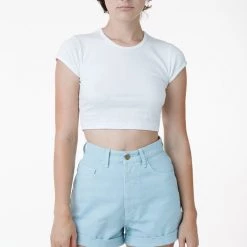 Los Angeles Apparel RBDW05GD - Bull Denim Garment Dye Cuff Short (Limited Edition) Women's