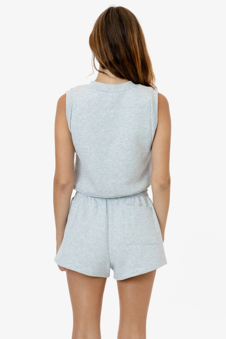 Los Angeles Apparel Women's HFX-357 - Heavy Fleece Cropped V-neck Vest 5 Los Angeles Apparel Women's HFX-357 - Heavy Fleece Cropped V-neck Vest