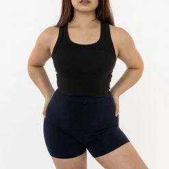 Los Angeles Apparel 4328 - Sporty Baby Rib Crop Tank Women's