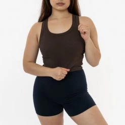 Los Angeles Apparel 4328 - Sporty Baby Rib Crop Tank Women's