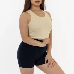 Los Angeles Apparel 4328 - Sporty Baby Rib Crop Tank Women's