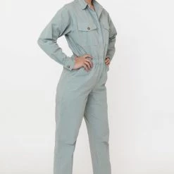 Los Angeles Apparel RJC3207GD - Cotton Poplin Utility Jumpsuit
