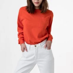 Los Angeles Apparel 1810GD Unisex - Long Sleeve Garment Dye Pocket T-Shirt