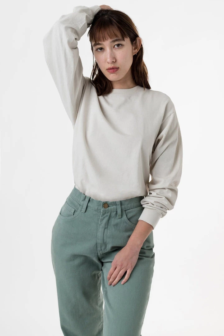 Los Angeles Apparel 1807GD Unisex - 6.5oz Long Sleeve Garment Dye Crew Neck T-Shirt 8 Los Angeles Apparel 1807GD Unisex - 6.5oz Long Sleeve Garment Dye Crew Neck T-Shirt