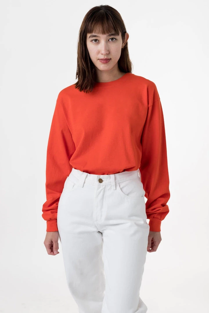 Los Angeles Apparel 1807GD Unisex - 6.5oz Long Sleeve Garment Dye Crew Neck T-Shirt 7 Los Angeles Apparel 1807GD Unisex - 6.5oz Long Sleeve Garment Dye Crew Neck T-Shirt