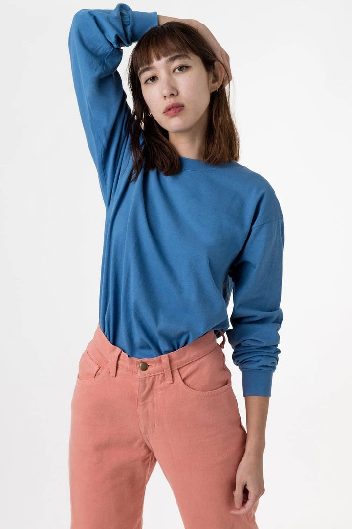 Los Angeles Apparel 1807GD Unisex - 6.5oz Long Sleeve Garment Dye Crew Neck T-Shirt 12 Los Angeles Apparel 1807GD Unisex - 6.5oz Long Sleeve Garment Dye Crew Neck T-Shirt