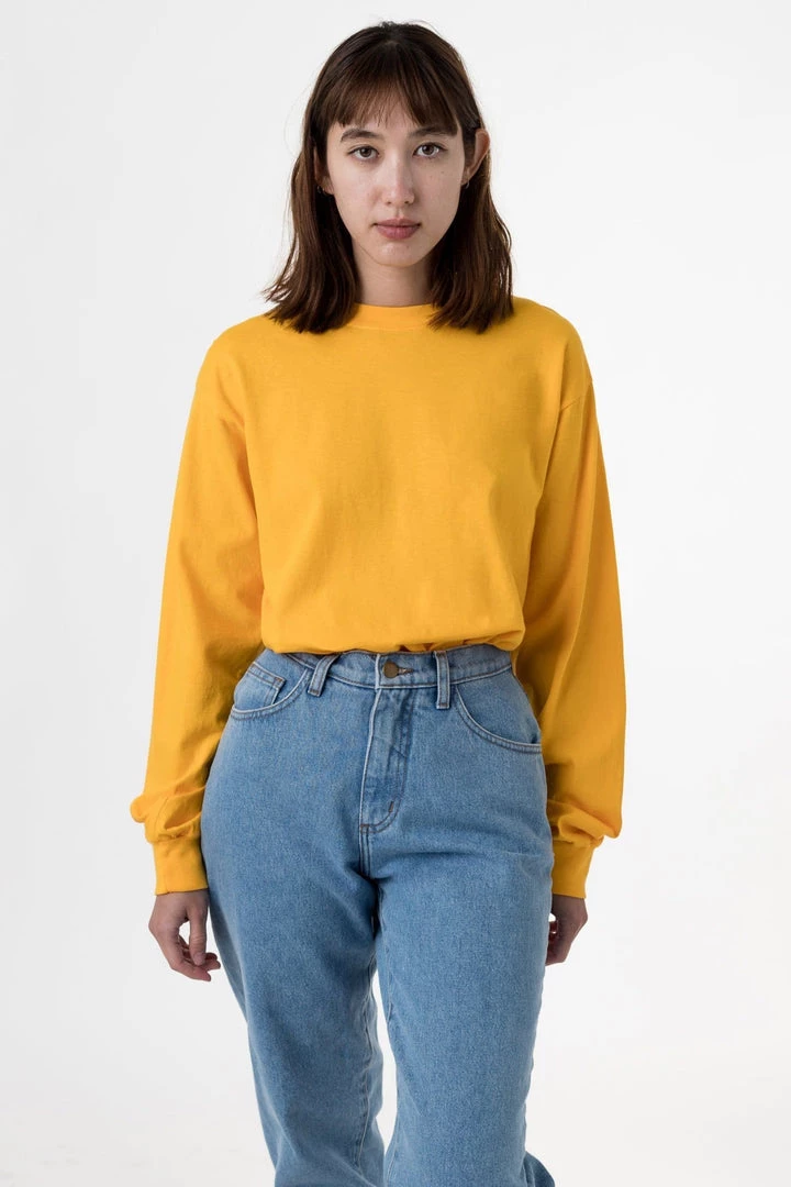 Los Angeles Apparel 1807GD Unisex - 6.5oz Long Sleeve Garment Dye Crew Neck T-Shirt 18 Los Angeles Apparel 1807GD Unisex - 6.5oz Long Sleeve Garment Dye Crew Neck T-Shirt