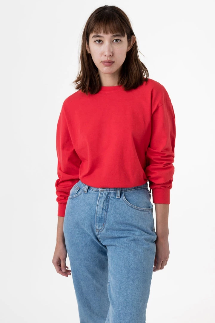 Los Angeles Apparel 1807GD Unisex - 6.5oz Long Sleeve Garment Dye Crew Neck T-Shirt 9 Los Angeles Apparel 1807GD Unisex - 6.5oz Long Sleeve Garment Dye Crew Neck T-Shirt