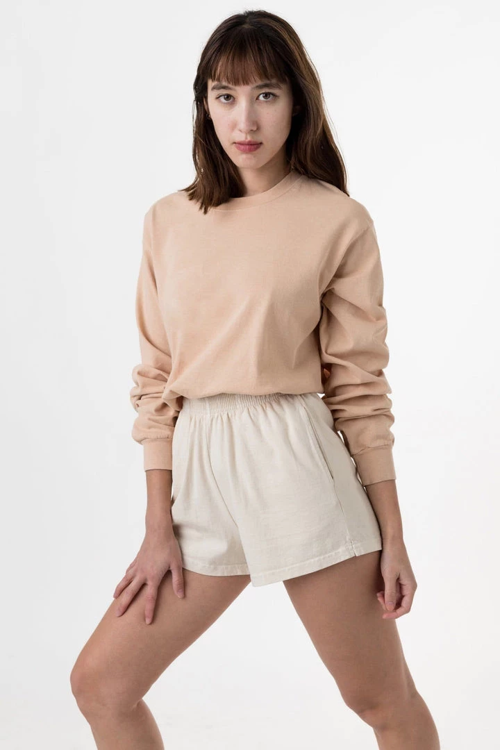 Los Angeles Apparel 1807GD Unisex - 6.5oz Long Sleeve Garment Dye Crew Neck T-Shirt 6 Los Angeles Apparel 1807GD Unisex - 6.5oz Long Sleeve Garment Dye Crew Neck T-Shirt