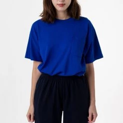 Los Angeles Apparel Women's 1809GD Unisex - Short Sleeve Garment Dye Pocket T-Shirt