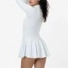 Los Angeles Apparel Women's PON410 - Ponte Long Sleeve Mockneck Skirted Leotard 1 Los Angeles Apparel Women's PON410 - Ponte Long Sleeve Mockneck Skirted Leotard