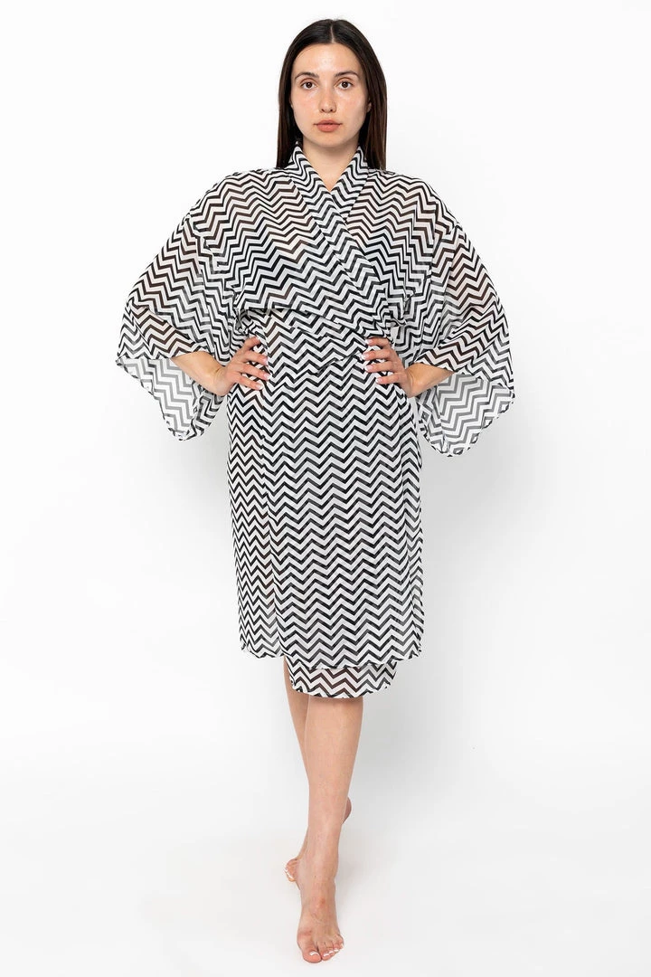 Los Angeles Apparel RPCH01 - Printed Chiffon Kimono Robe 4 Los Angeles Apparel RPCH01 - Printed Chiffon Kimono Robe