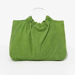 Los Angeles Apparel RLH3480 - Suede Acrylic Ring Bag Women's 24 Los Angeles Apparel RLH3480 - Suede Acrylic Ring Bag Women's