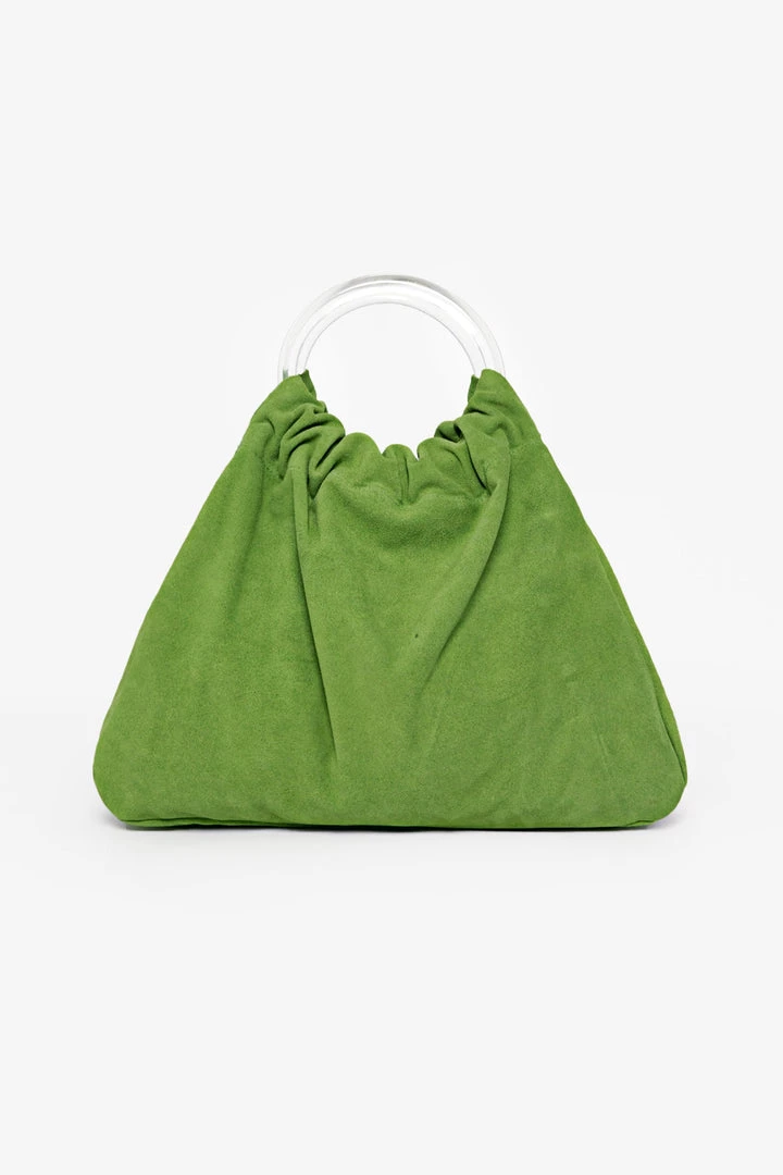 Los Angeles Apparel RLH3480 - Suede Acrylic Ring Bag Women's 4 Los Angeles Apparel RLH3480 - Suede Acrylic Ring Bag Women's