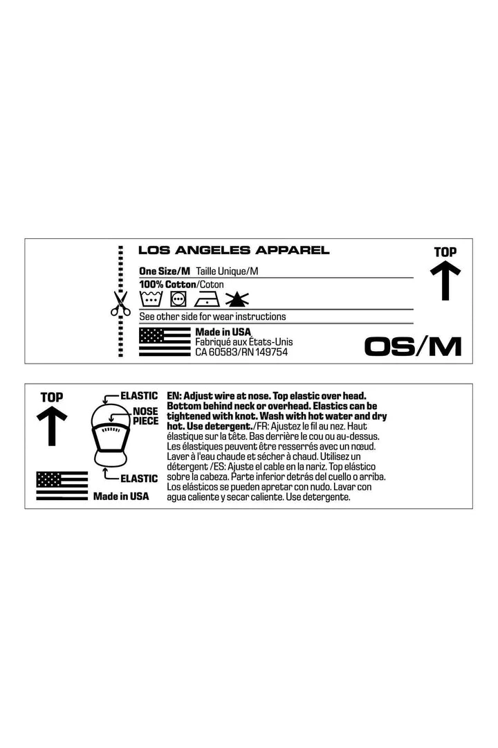 Los Angeles Apparel Women's FACEMASK4 - 4-Pack Cotton Mask 7 Los Angeles Apparel Women's FACEMASK4 - 4-Pack Cotton Mask