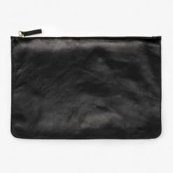 Los Angeles Apparel RLH3413 - Large Leather Zip Pouch Women's