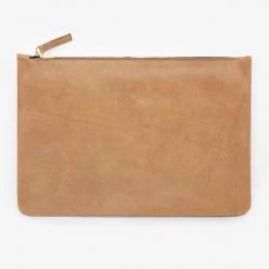 Los Angeles Apparel RLH3413 - Large Leather Zip Pouch Women's