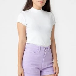 Los Angeles Apparel RBDW05GD - Bull Denim Garment Dye Cuff Short Women's