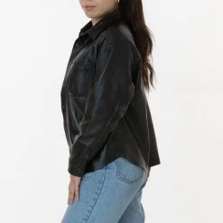 Los Angeles Apparel RLH3027 - Leather Button Up