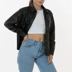 Los Angeles Apparel RLH3027 - Leather Button Up