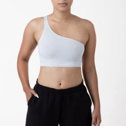 Los Angeles Apparel Women's 8389GD - Garment Dye One Shoulder Crop Top