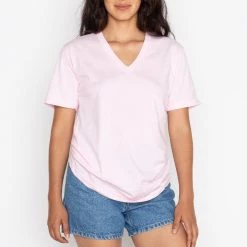 Los Angeles Apparel Women's 24056 Mix - Fine Jersey V-Neck T-Shirt