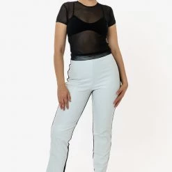 Los Angeles Apparel Women's RLH3710 - 2 Tone Leather Ottoman Pant 14 Los Angeles Apparel Women's RLH3710 - 2 Tone Leather Ottoman Pant