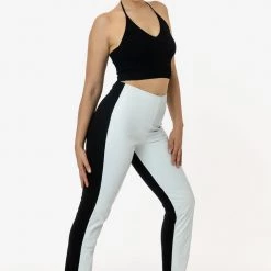 Los Angeles Apparel Women's RLH3710 - 2 Tone Leather Ottoman Pant