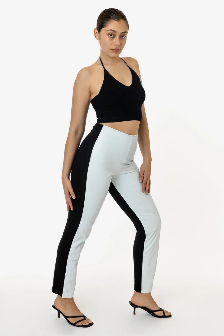 Los Angeles Apparel Women's RLH3710 - 2 Tone Leather Ottoman Pant 3 Los Angeles Apparel Women's RLH3710 - 2 Tone Leather Ottoman Pant