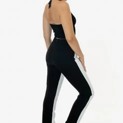 Los Angeles Apparel Women's RLH3710 - 2 Tone Leather Ottoman Pant