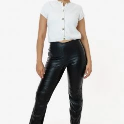 Los Angeles Apparel Women's RLH3710 - 2 Tone Leather Ottoman Pant 18 Los Angeles Apparel Women's RLH3710 - 2 Tone Leather Ottoman Pant