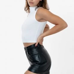 Los Angeles Apparel Women's RLH3015 - Leather Cuffed Short